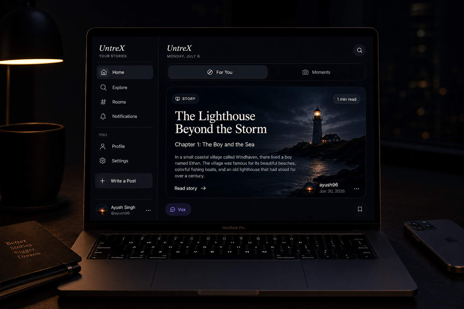 A personal timeline in UntreX